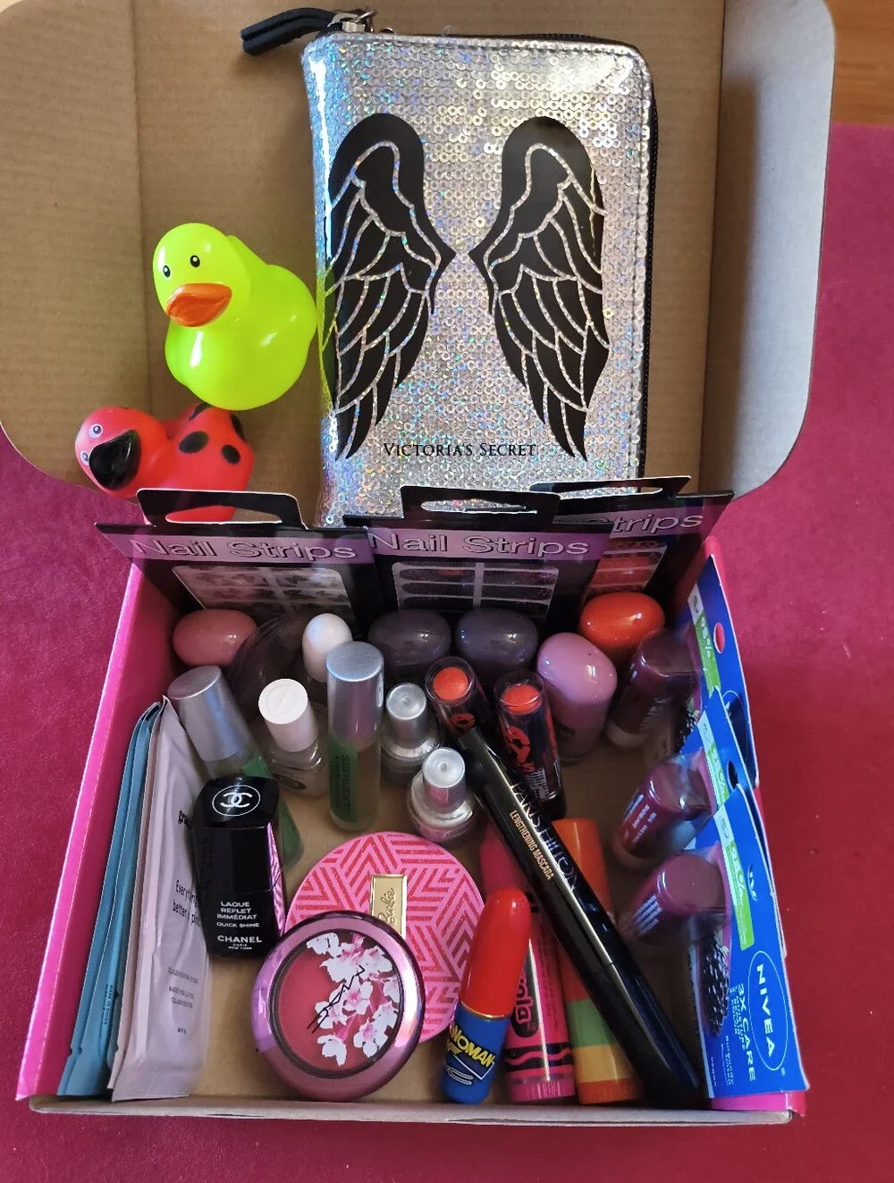 Big Box Of Beauty 39 + Items, MAC Chanel Barbie X Pur VS Lip Smacker Biggies